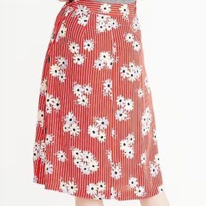 Madewell Red Pinstripe Daisy Skirt - Size 10 ECC